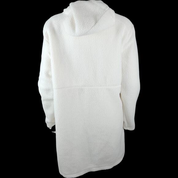 Muk Luk Teddy Bear Sherpa Lounger with Hood White Large NWT - Picture 5 of 15